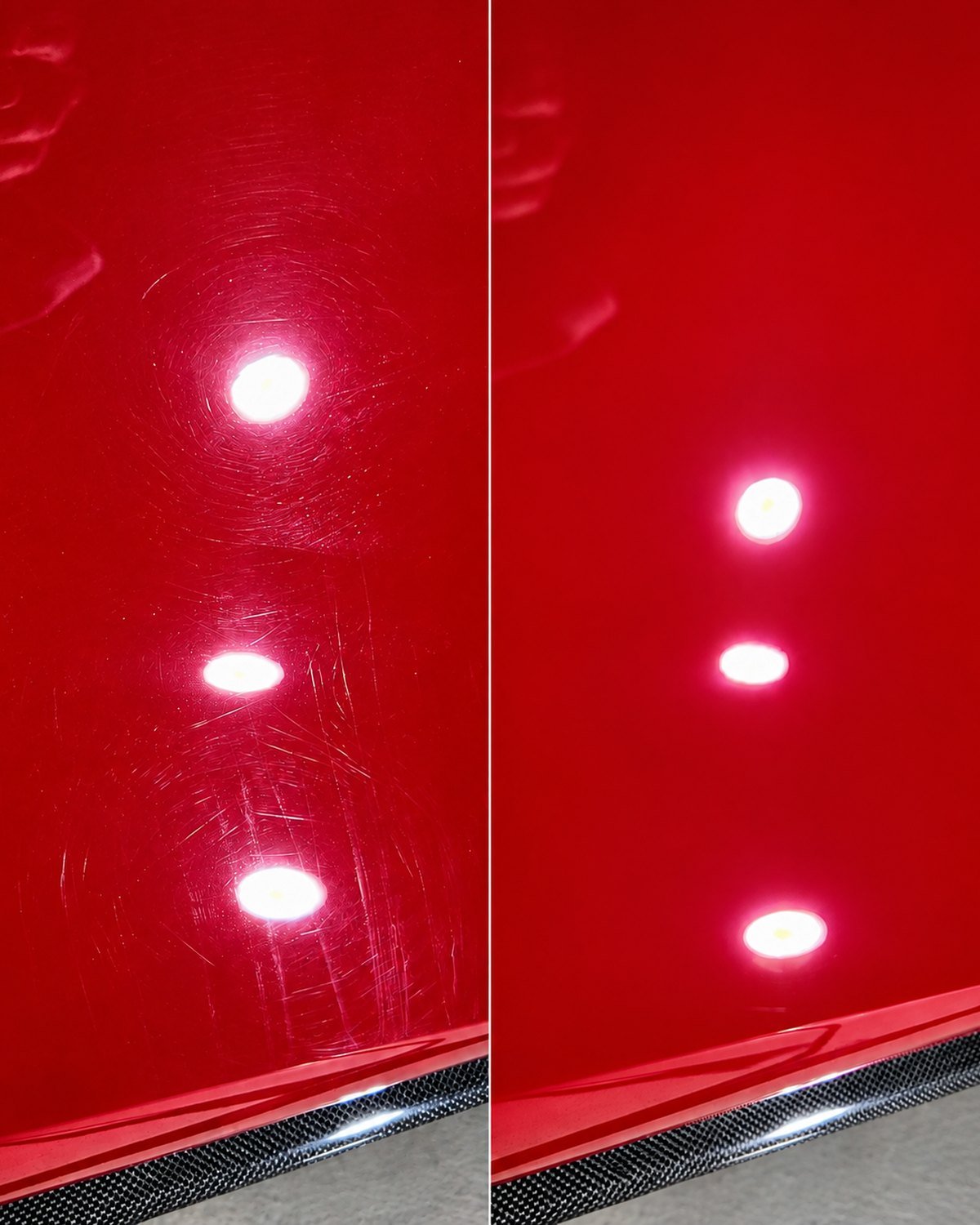 Avant après polissage carrosserie - YS Detailing